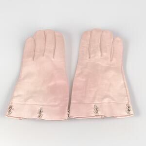 Saks Fifth Ave Wear Right Exclusive Real Kid Pink Women’s Gloves - 7.5 - France